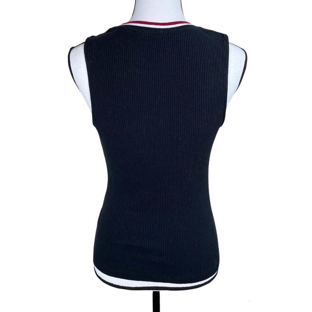 Farrow Black Ribbed Tank Top - Picture 3 of 6
